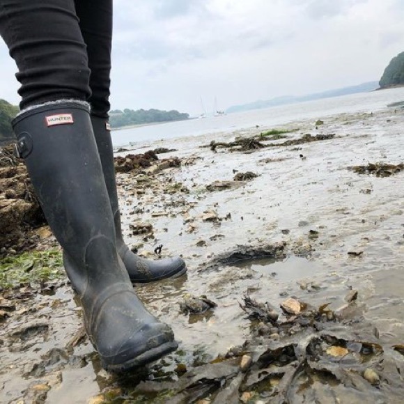 Hunter ♕ Original Iconic Tall Matte Wellington Wellies Boots ♕ Navy 8US / EU 39 - Picture 3 of 16